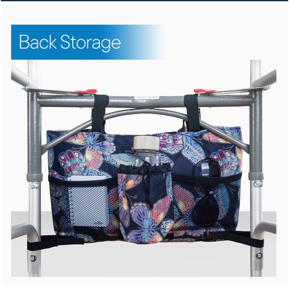 RMS Walker Rollator Bag Insulated Water Resistant Tote Vivid Butterfly NIP - Picture 7 of 7